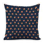Orange Fox Pattern Print Pillow Cover
