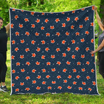 Orange Fox Pattern Print Quilt