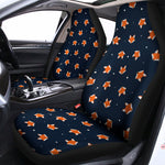 Orange Fox Pattern Print Universal Fit Car Seat Covers