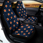 Orange Fox Pattern Print Universal Fit Car Seat Covers