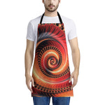 Orange Fractal Print Apron