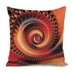 Orange Fractal Print Pillow Cover