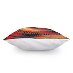 Orange Fractal Print Pillow Cover