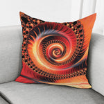 Orange Fractal Print Pillow Cover