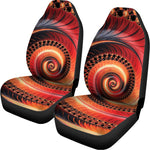Orange Fractal Print Universal Fit Car Seat Covers