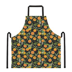 Orange Fruit Pattern Print Apron