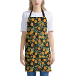 Orange Fruit Pattern Print Apron