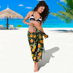 Orange Fruit Pattern Print Beach Sarong Wrap