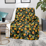 Orange Fruit Pattern Print Blanket