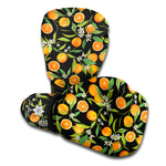 Orange Fruit Pattern Print Boxing Gloves