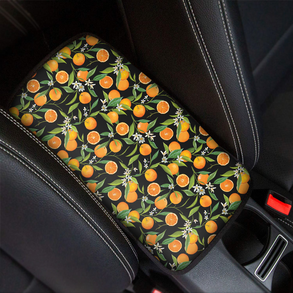 Orange Fruit Pattern Print Car Center Console Cover