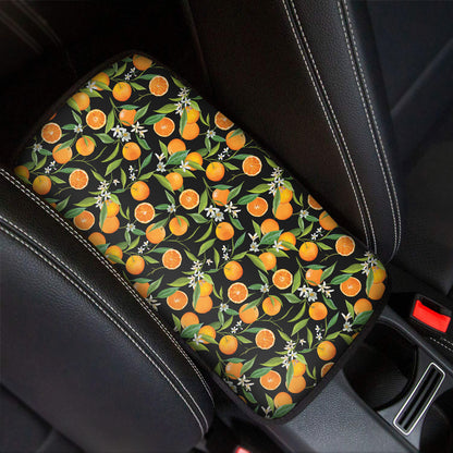 Orange Fruit Pattern Print Car Center Console Cover