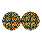 Orange Fruit Pattern Print Car Coasters