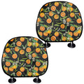 Orange Fruit Pattern Print Car Headrest Covers