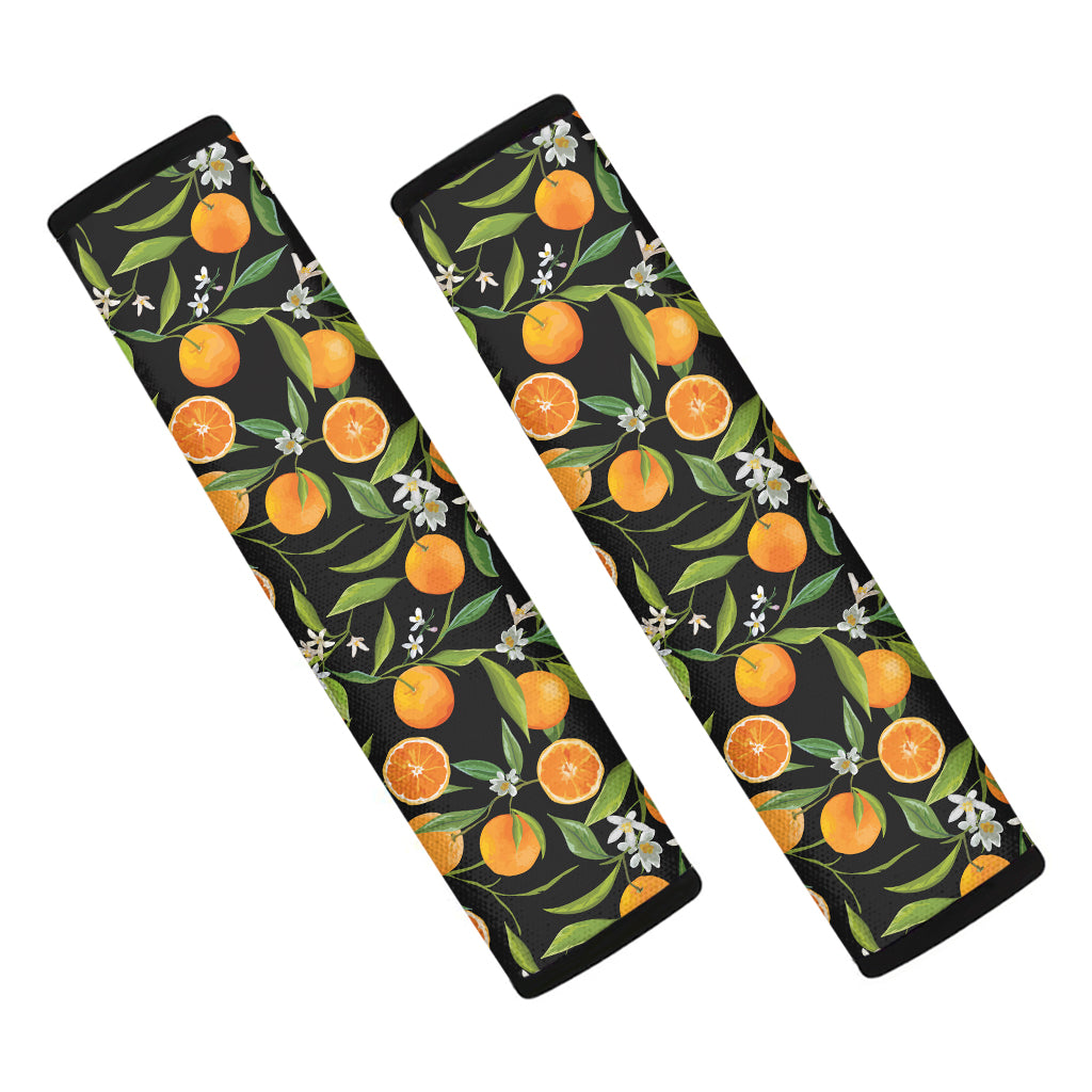 Orange Fruit Pattern Print Car Seat Belt Covers