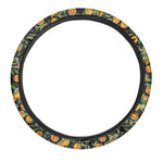 Orange Fruit Pattern Print Car Steering Wheel Cover