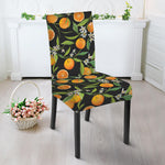 Orange Fruit Pattern Print Dining Chair Slipcover