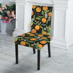 Orange Fruit Pattern Print Dining Chair Slipcover