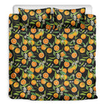 Orange Fruit Pattern Print Duvet Cover Bedding Set