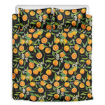 Orange Fruit Pattern Print Duvet Cover Bedding Set
