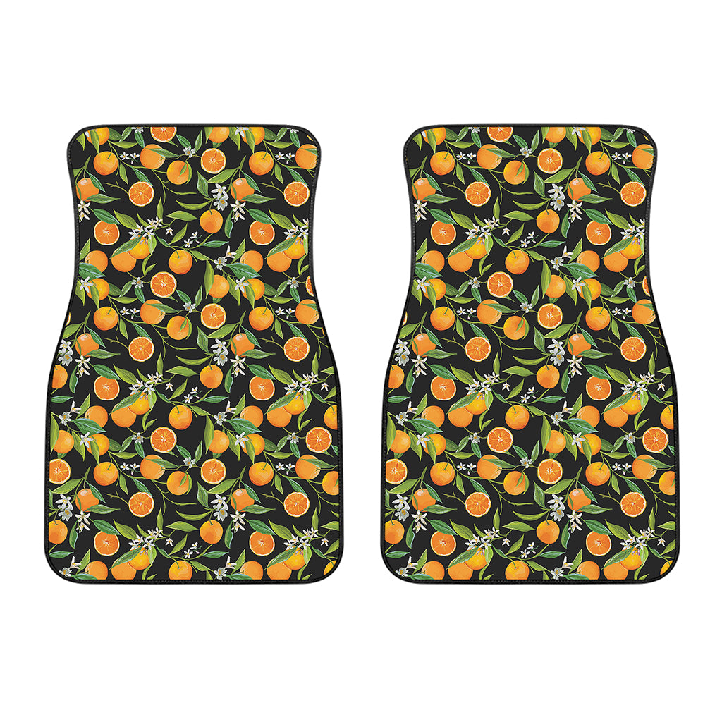Orange Fruit Pattern Print Front Car Floor Mats