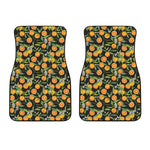 Orange Fruit Pattern Print Front Car Floor Mats