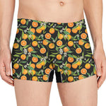 Orange Fruit Pattern Print Men's Boxer Briefs