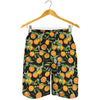 Orange Fruit Pattern Print Men's Shorts