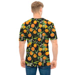 Orange Fruit Pattern Print Men's T-Shirt