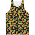 Orange Fruit Pattern Print Men's Tank Top