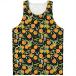 Orange Fruit Pattern Print Men's Tank Top