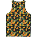 Orange Fruit Pattern Print Men's Tank Top