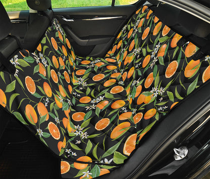 Orange Fruit Pattern Print Pet Car Back Seat Cover