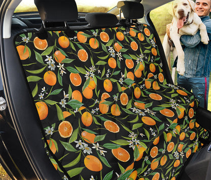 Orange Fruit Pattern Print Pet Car Back Seat Cover