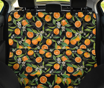Orange Fruit Pattern Print Pet Car Back Seat Cover