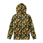 Orange Fruit Pattern Print Pullover Hoodie