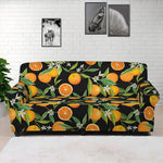 Orange Fruit Pattern Print Sofa Cover