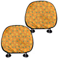 Orange Fruit Slices Pattern Print Car Headrest Covers