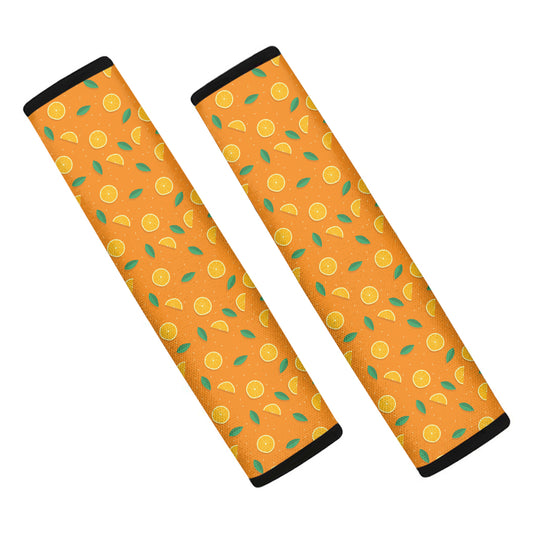 Orange Fruit Slices Pattern Print Car Seat Belt Covers