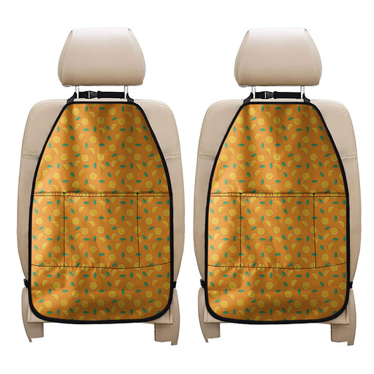 Orange Fruit Slices Pattern Print Car Seat Organizers