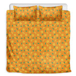 Orange Fruit Slices Pattern Print Duvet Cover Bedding Set