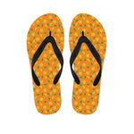 Orange Fruit Slices Pattern Print Flip Flops