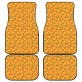 Orange Fruit Slices Pattern Print Front and Back Car Floor Mats