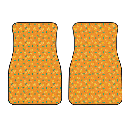 Orange Fruit Slices Pattern Print Front Car Floor Mats