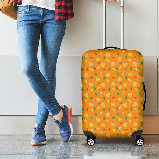Orange Fruit Slices Pattern Print Luggage Cover