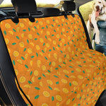 Orange Fruit Slices Pattern Print Pet Car Back Seat Cover