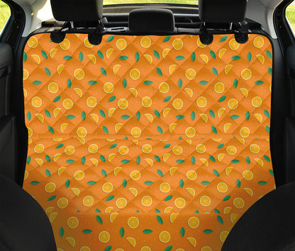 Orange Fruit Slices Pattern Print Pet Car Back Seat Cover