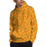 Orange Fruit Slices Pattern Print Pullover Hoodie