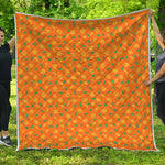 Orange Fruit Slices Pattern Print Quilt