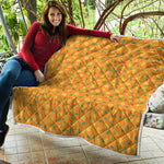 Orange Fruit Slices Pattern Print Quilt
